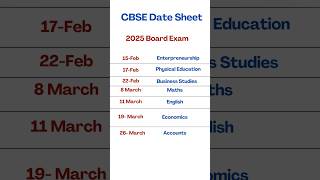 CBSE Date Sheet 2025 out now #cbse2025 #cbsedatesheet #cbseexam2025