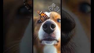 Breathtaking Tension! 😰 Puppy vs. Butterfly Showdown! 🐶🦋💥