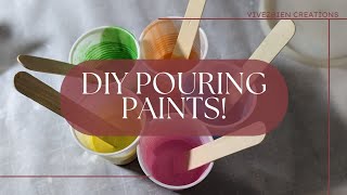 DIY Pouring Paint Test on Canvas Panel