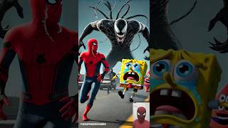 Spider-Man and Spongebob In Big Trouble! 😱 #shorts #spiderman #cartoon