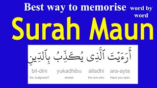 memorize surah maun in english|best way to memorize surah maun english pronunciation