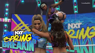 WWE2K23 NXT SPRING BREAKIN' KATANA & KAYDEN VS LOLA & ELEKTRA IF THEY WIN THEY WILL GET TITLE MATCH