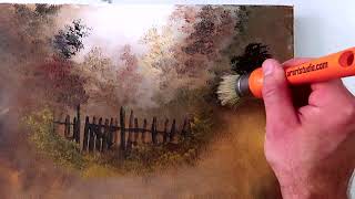 Journey Through Fall: Step by Step Acrylic Painting Techniques  | Path to Autumn Gate