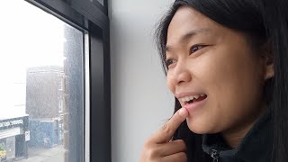 GANAP SA UNANG ARAW SA CANADA||FIRST TIME MAKAKITA NG SNOW SHOWER||LUTO KAIN LANG MUNA.