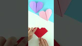 Simple origami heart DIY #diy #diycraft #origami #papercraft #howto #love