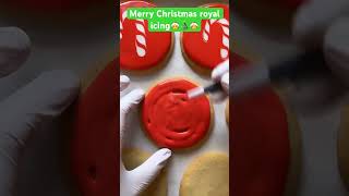 Marry Christmas royal icing🎄🤶🎄 #art #royalicing #celebration #cookies #fun #christmas #cake