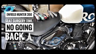 Enfield Hunter 350 seat surgery.  #royalenfield #hunter350royalenfield #enfieldriders