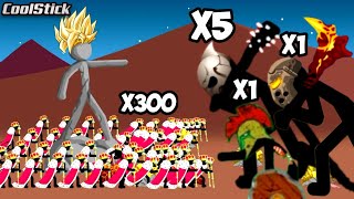 King Zarek's Unit Vs Giant Final Boss Griffon The Great And Zombie Giant | Stick War Legacy