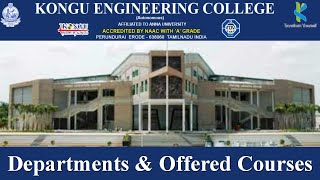 Kongu Engineering College | Perundurai | Offered Courses