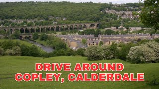 Drive Around Copley Village Calderdale West Yorkshire United Kingdom