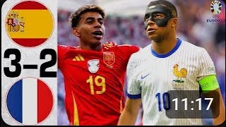 FRA 🇫🇷 vs 🇪🇸ESP Semi Final Live Match Highlights #semifnal #EURO2024 #football