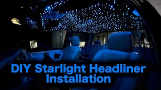 Installing Fiber Optic lights in your headliner(DIY Starlight Headliner)