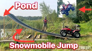 Honda Four-Wheeler JUMPS into Pond!