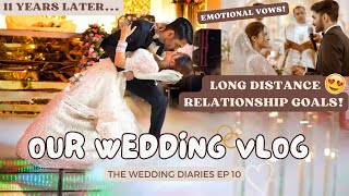 THE WEDDING VLOG! | Emotional Vows, First Dance, Groom reacts to the Bride's surprise!