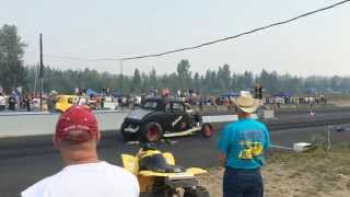 Chevy Nova vs. 1955 Chevy Nomad Billetproof Eruption Drags 2015