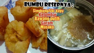 cara masak dan goreng Singkong empuk merekah