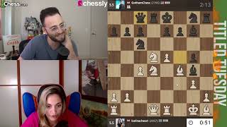 ЖЕСТКАЧ НЕСЕТСЯ! // IM КАРИНА АМБАРЦУМОВА vs IM LEVY ROZMAN // KARINACHESS vs GOTHAMCHESS #chess