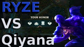 RANK 1 RYZE INSANE 1V9 EVERYONE HONORS (Ryze vs Qiyana) - Trisend3