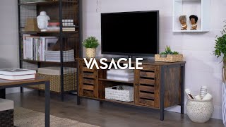 Vasagle Entertainment Unit with Adjustable Shelves | Living Culture