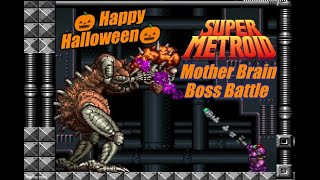 Super Luigi October - Super Metroid - Mother Brain Boss Battle