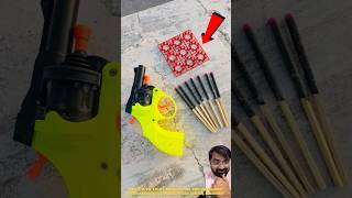 Matchstick Diwali Gun 🔥✨ | Creative DIY for Diwali Fun #shorts