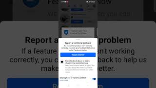 How to report a facebook problem.