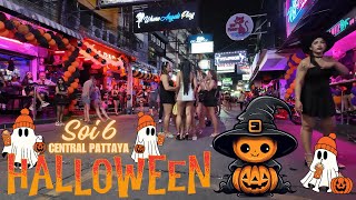 [4K] Central Pattaya Soi 6 Halloween Night 2024 Candid Walks Pattaya Thailand