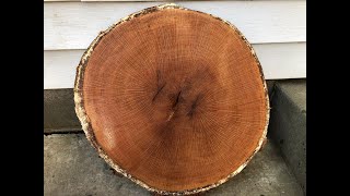 Large Oak round on the Woodmaster Planer 725