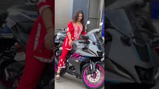 Instagram Viral Girl bike rider || Girl bike rider || Princi sanju 99 bike video || R15 bike rider