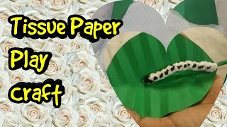 கிராஃப்ட் விளையாட்டு(Tissues Craft) waste pen and Tissue Craft