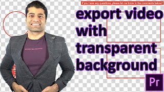 How to Export Videos With Transparent Background Premiere Pro