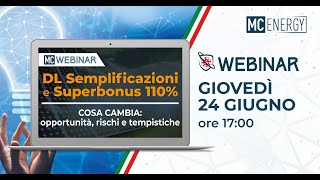 24.06.2021 - DL Semplificazioni e Superbonus  Cosa cambia  Opportunità, rischi e tempistiche