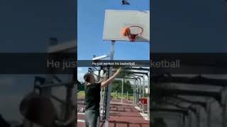 stuck ball🏀🤣& shoe👟 #shorts #funny #epicfail #oddlysatisfying