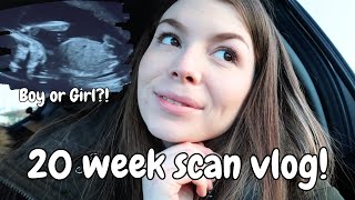 Come To My 20 Week Scan With Me Vlog!!