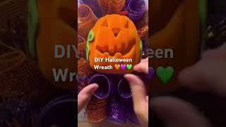 Diy Halloween Wreath/ Dollar Tree Halloween DIY/ #halloweenwreath #shorts #halloween #fallcrafts