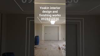 Gypsum board installation in Ethiopia yoakin interior design and finishing works 0928417230