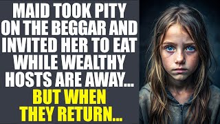 Maid Took Pity On The Beggar And Invited Her To Eat While Wealthy Hosts Are Away.But When They Retur