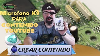 MICROFONO K9 COMPACTO CREAR CONTENIDO YOUTUBE