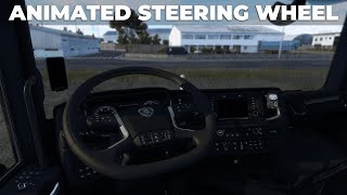 ETS2 1.49 Animated Steering Wheel | Euro Truck Simulator 2