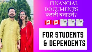 3 Important Financial documents for Canada Study & Dependent Visa/ International student & Dependent