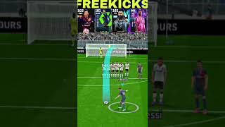 Leo Messi Past vs Present Team Free Kick Challenge🔥|efootball 2024 mobile|#shorts #efootball