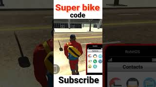 Super bike code in Indian bike driving 3d