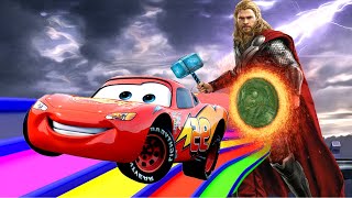 Lightning McQueen Car VS Portal Trap To Another Universe From Thor | BeamNG Drive | BeamNG LORD