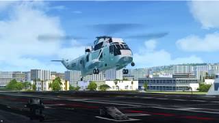 [P3Dv4] Indian Navy Sea King Mk48 landing on INS Vikramaditya