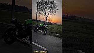 🌄sunset with Kawasaki ninja 🥰. #kawasaki #superbike #sunset #trendingshorts