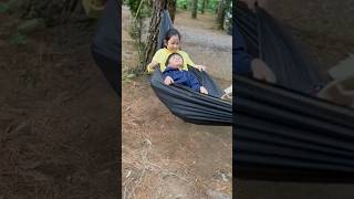 Main #hammock di Hutan Pinus ❤🌲 #kids #playing #forest #hutan #pinus