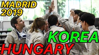 Korea v Hungary | Men's Sabre Fencing Team | Madrid 2019 World Cup | 한국남자 사브르팀 펜싱