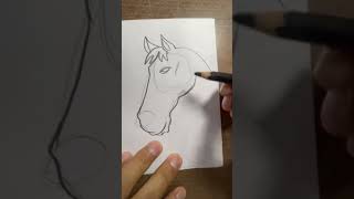 How to draw horse #drawingtutorial #youtubeshorts #shorts #arttutorial