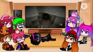 Fandom & Friends React To Minecraft Creepypasta Dark Smile ft.Meggy,Saiko & Enderman Part 23