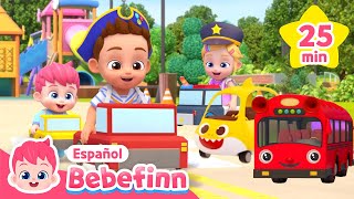 Juguemos con los Autos y Autobúses🚗🚌💨| Canciones Infantiles | Bebefinn en español